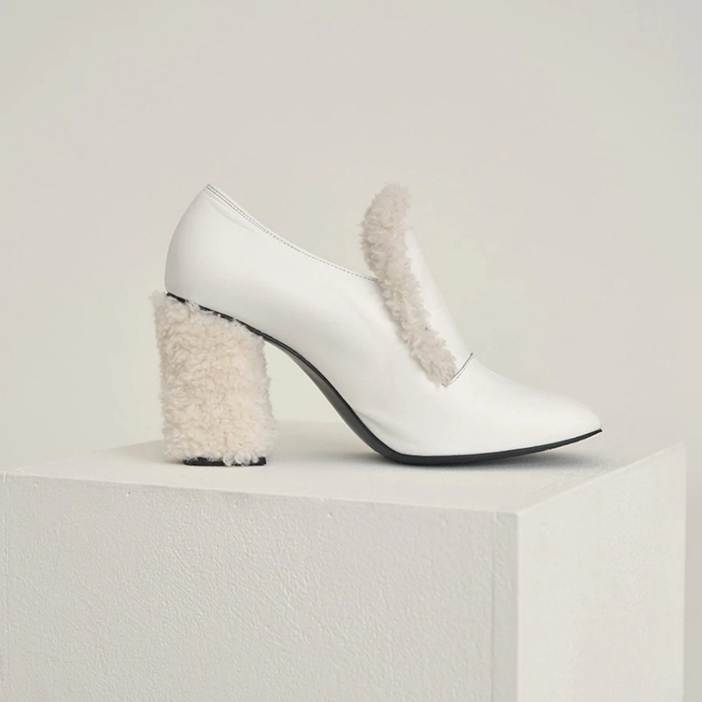 Shearling Heels Pumps - Picture 2 of 10